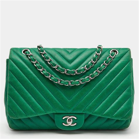 chanel chevron tote|Chanel green 17s Chevron.